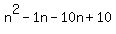 n%5E2-1n-10n%2B10