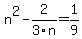 n%5E2-2%2F3n=1%2F9