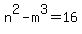 n%5E2-m%5E3=16