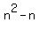n%5E2-n