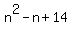 n%5E2-n%2B14