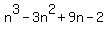 n%5E3-3n%5E2%2B9n-2