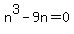 n%5E3-9n=0