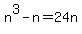 n%5E3-n=24n