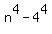 n%5E4+-4%5E4