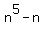 n%5E5-n