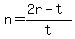 n+=+%282r-t%29%2Ft