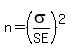 n+=+%28sigma%2FSE%29%5E2