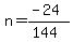 n+=++%28-24%29%2F%28144%29
