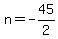 n+=+-45%2F2