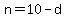 n+=+10-d