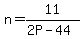 n+=+11%2F%282P-44%29