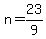 n+=+23%2F9