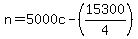 n+=+5000c+-+%2815300%2F4%29
