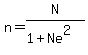 n+=+N%2F%281%2BNe%5E2%29
