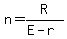 n+=+R%2F%28E+-+r%29