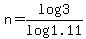 n+=+log+3%2Flog+1.11