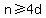n+%3E=+4d