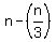 n-%28n%2F3%29