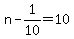 n-1%2F10=10