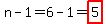 n-1=6-1=highlight%285%29