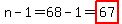 n-1=68-1=highlight%2867%29
