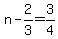 n-2%2F3=3%2F4