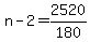n-2=2520%2F180