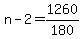 n-2+=+1260%2F180