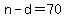 n-d=70