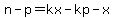 n-p=kx-kp-x