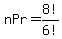 nPr=8%21%2F6%21