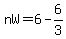 nW+=+6+-+6%2F3