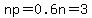 np+=+0.6n+=+3