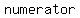 numerator