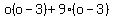 o%28o-3%29%2B9%28o-3%29