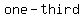 one-third+