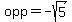opp=-+sqrt%285%29