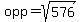opp=sqrt%28576%29