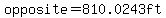 opposite=+810.0243ft