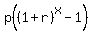 p%28%281%2Br%29%5Ex-1%29