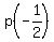 p%28-1%2F2%29