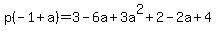 p%28-1+%2B+a%29+=+3+-6a%2B+3a%5E2+%2B2-2a%2B4