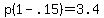 p%281+-+.15%29+=+3.4