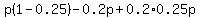 p%281-0.25%29-0.2p%2B0.2%2A0.25p