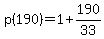 p%28190%29=1%2B190%2F33