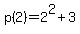 p%282%29+=+2%5E2+%2B+3