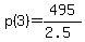p%283%29=495%2F%282.5%29