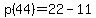 p%2844%29=22-11