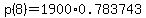 p%288%29=1900%2A0.783743